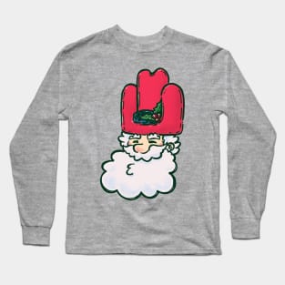 Oversized Cowboy Hat Santa Long Sleeve T-Shirt